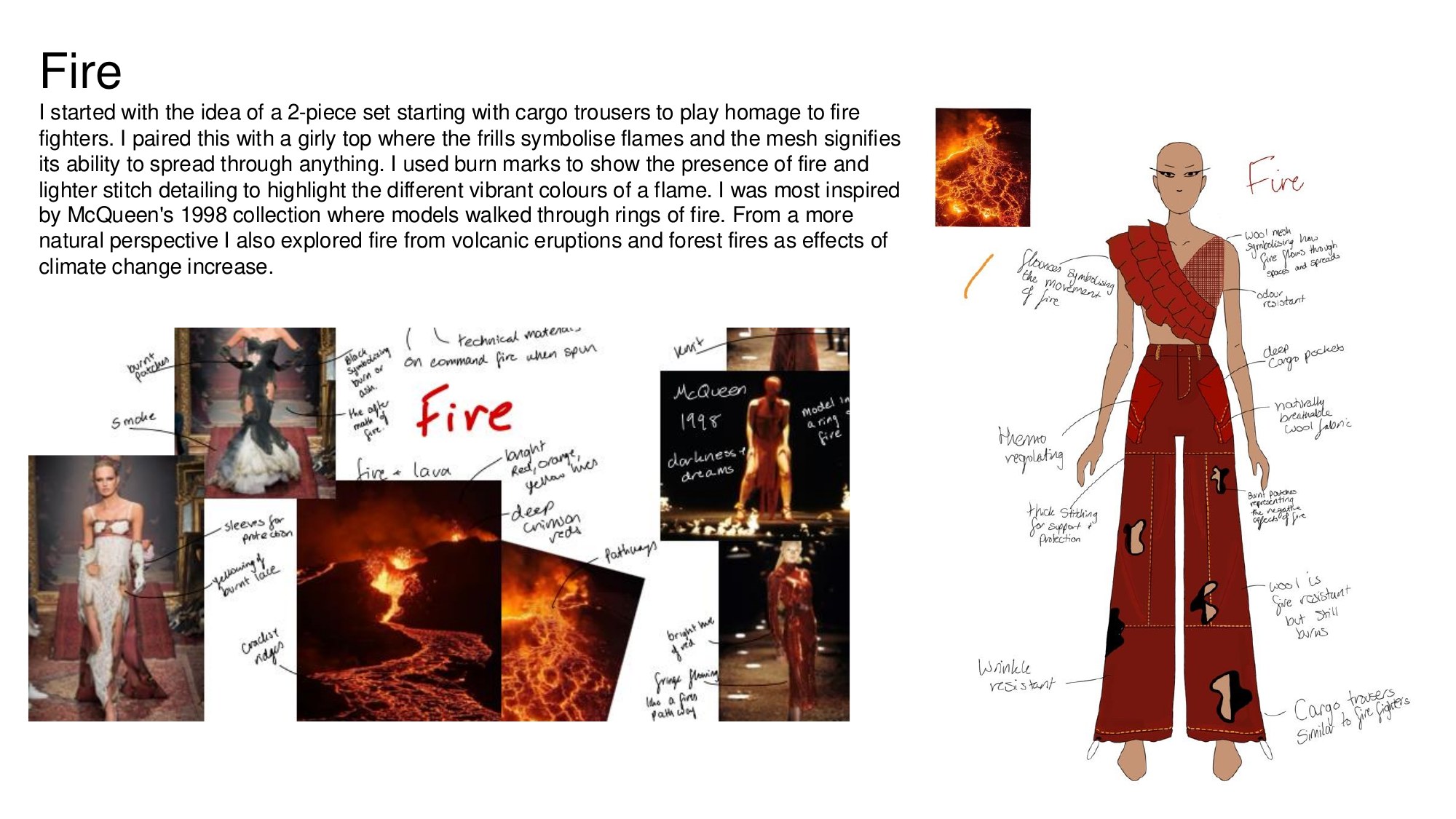Fire concept design development.