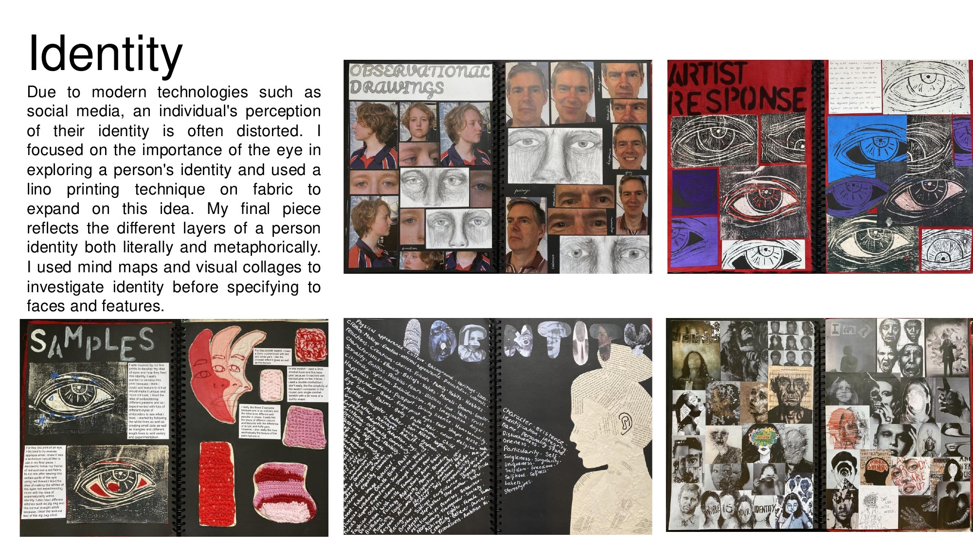 Identity research and collage.